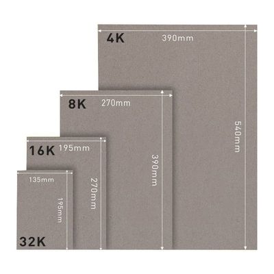 Hochdichte doppelseitige graue Kartonplatte 2 mm 3 mm 5 mm Graue Duplex-Papier