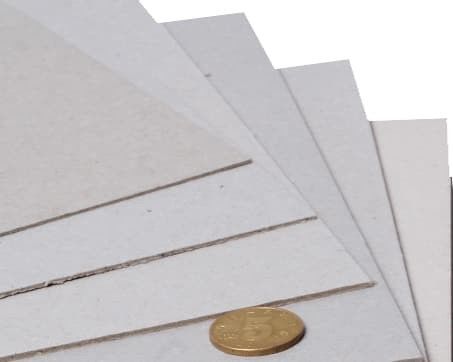 0.9mm-3mm Graukarton Recyclingholzmasse Duplexpapierplatte