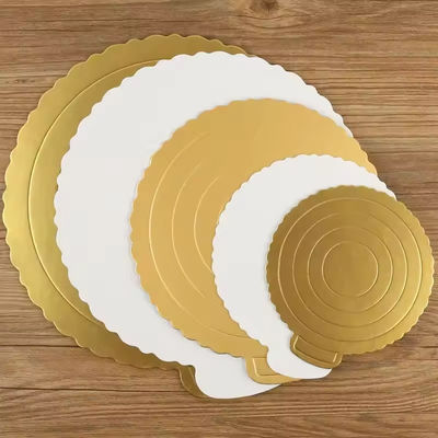 Goldene Kuchenplatte 12 Zoll Food Grade Round Kuchenfach für Kuchenverpackung
