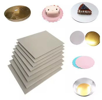 Mini Gold Karton Kuchenbasis, Weiß Kuchen Boden Karton für Kuchenboxen OEM
