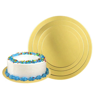 6 8 10 Zoll 12 Zoll Kuchenbrett für Stufenkuchen, goldene Kartonkuchenrunden